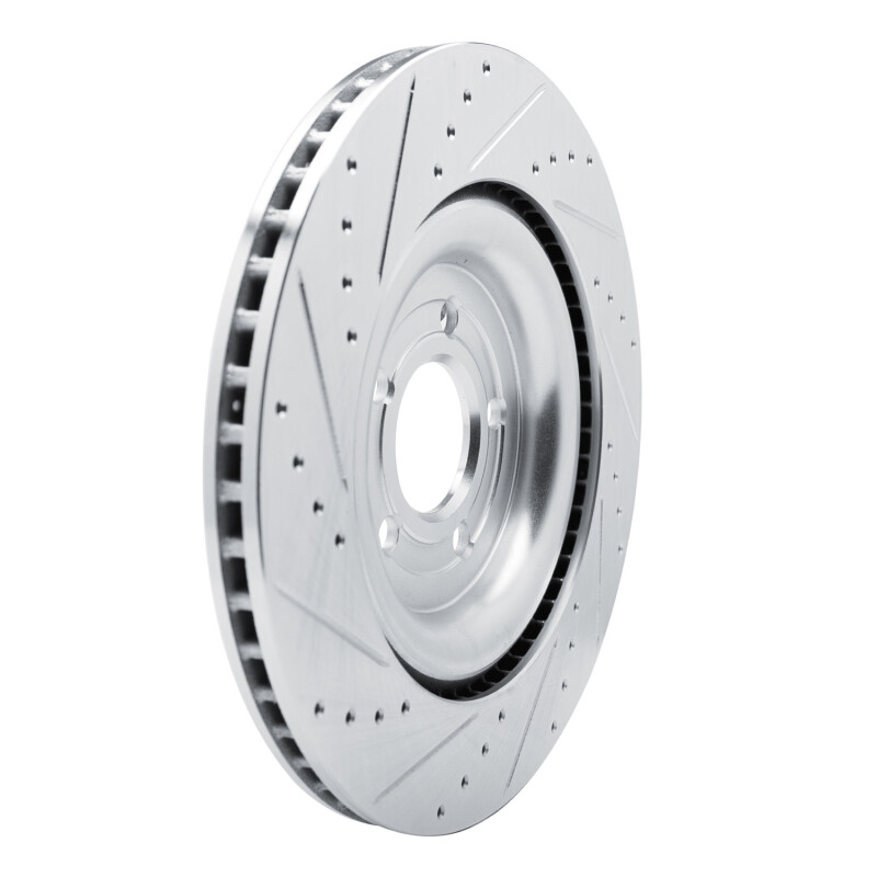 Ford Explorer Brake Rotor (1) - Rear Right - R1 Concepts - Drilled & Slotted - Silver - `20-`25